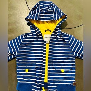 Janie and Jack Striped Hooded Anorak Jacket. Excellent Used Condition